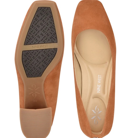 New Nine West Vibe 9x9 Block Heel in Mustard Seed Size 7.5 - Picture 4 of 6